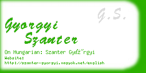 gyorgyi szanter business card